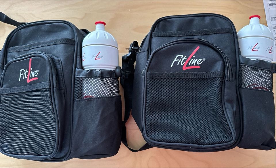 2 Fitline Taschen mit Trinkflasche und Mixbecher NEU in Kamen