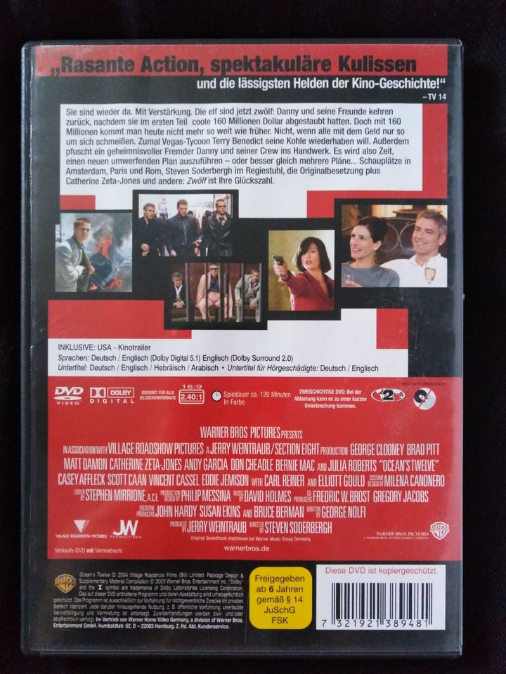 DVD - Oceans Twelve ACTION KOMÖDIE m. Star-Besetzung G. Clooney in Trogen