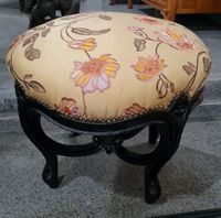 Vintage Hocker rund mit Blumenmuster Saarbrücken-West - Burbach Vorschau