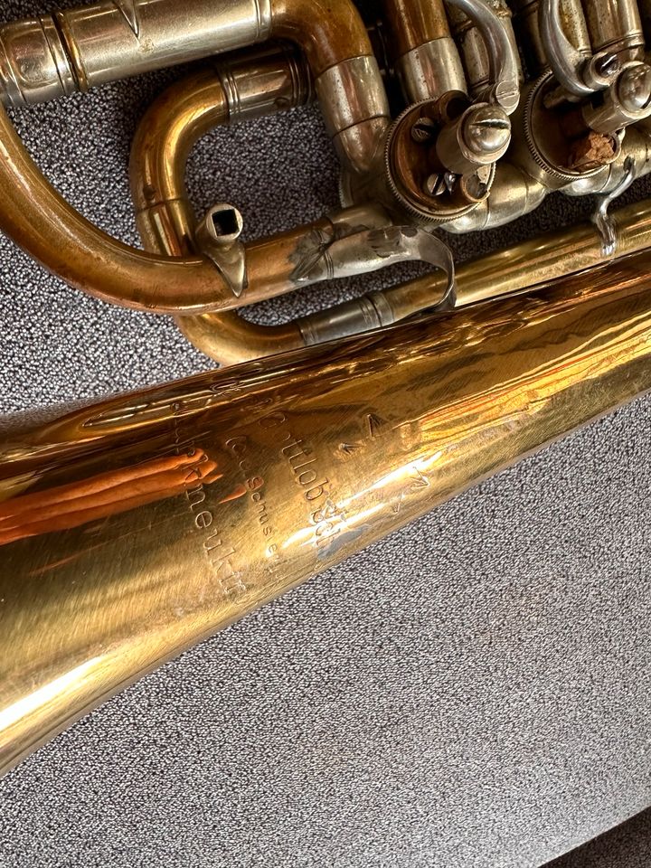 Antike Trompete von Carl Gottlob Schuster in Bünde