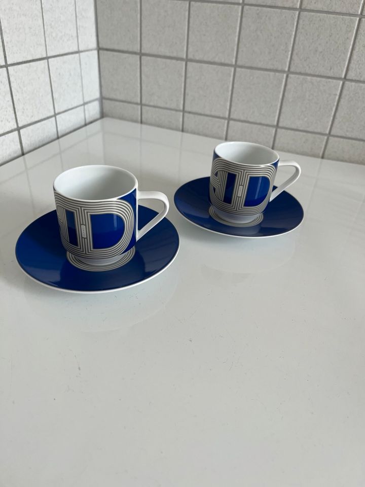 Hermes Rallye 24 Espresso Tassen Set aus 2 in Blau in München