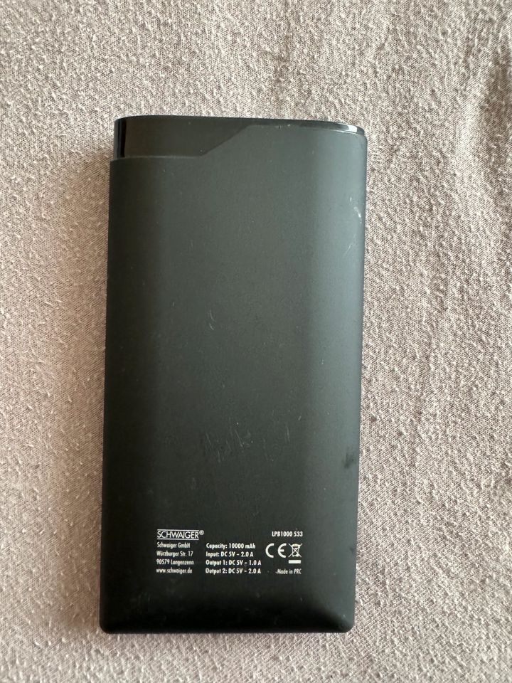 2x Schwaiger 10000mAh Powerbank 2x USB Flach m. Kapazitätsanzeige in Hamburg