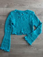 ASOS Design cropped Häkelpullover Türkis Gr.S Nordrhein-Westfalen - Brilon Vorschau