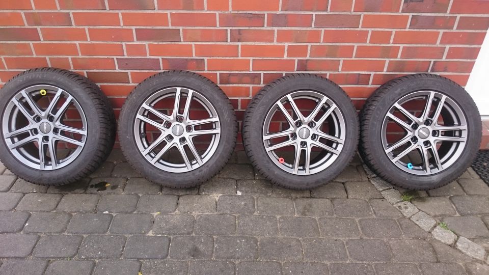 205/55/16, Dunlop Winter, Dezent TZ, graphit, 7x16 ET35, 6,5mm in Drochtersen