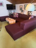Couch in L-Form mit Hocker und Glastisch Hessen - Rodgau Vorschau