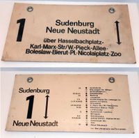 Straßenbahn Schild MVB Linie 1 Magdeburg Sudenburg Neue Neustadt Sachsen-Anhalt - Magdeburg Vorschau