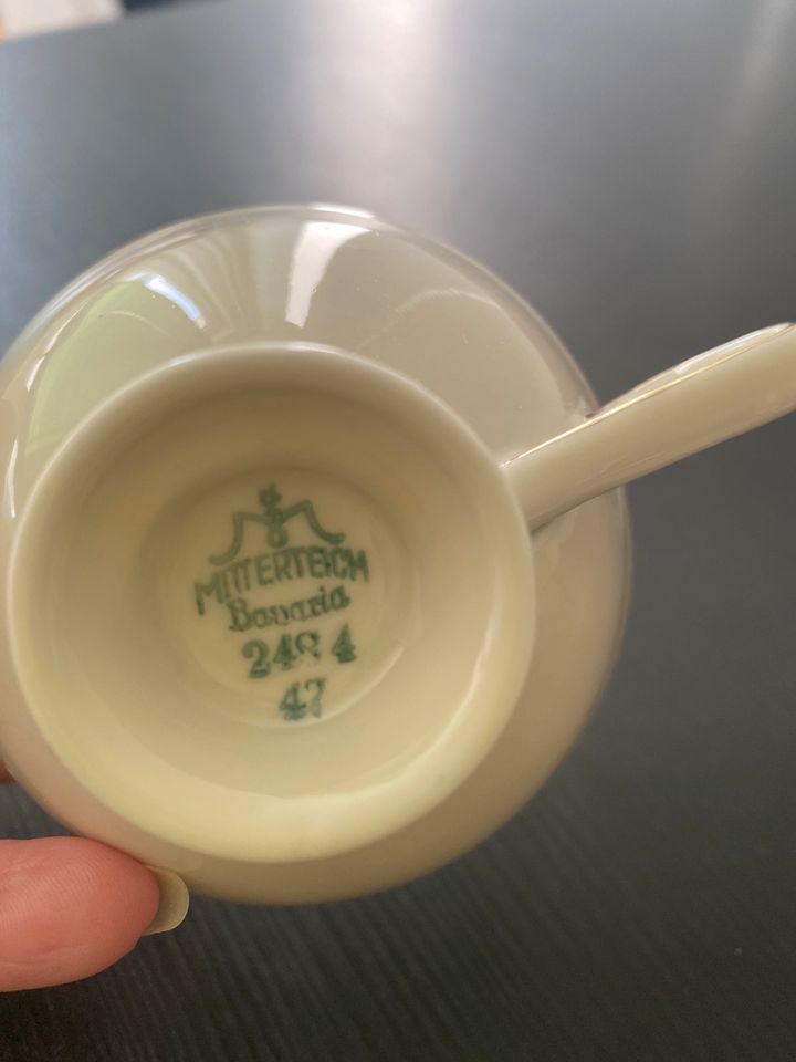 Bavaria Mitterteich Mokka Tasse Porzellan selten mit Goldrand in Velbert