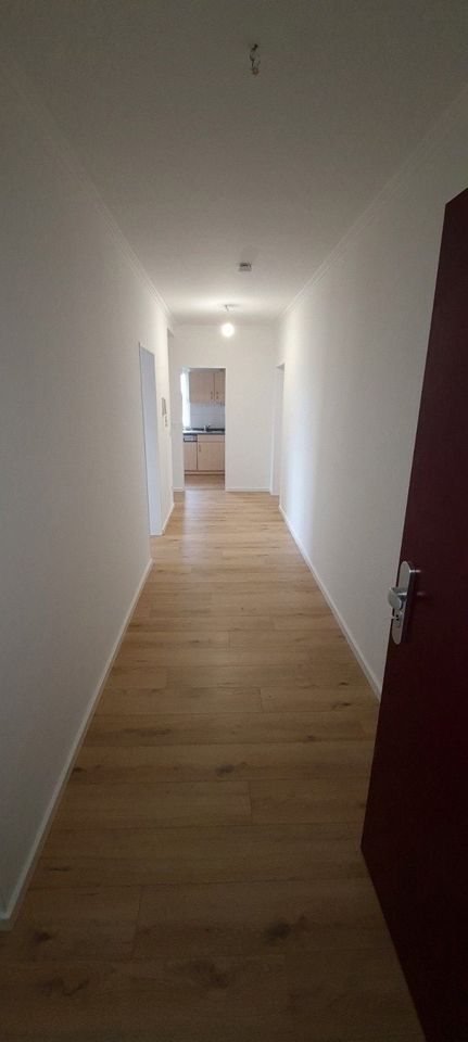 Renovierte 3 Zimmer Wohnung im 8.Stock mit Einbauküche und Balkon und Blick über Bad Nauheim in Bad Nauheim