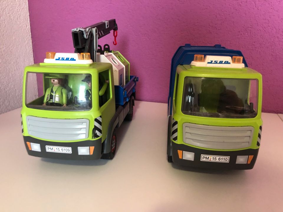 Playmobil Müllauto, Altglas LKW mit Containern in Langenfeld