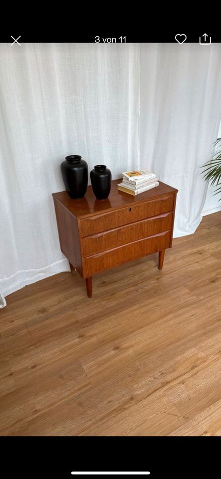 Dänische Teak Kommode 60er Schrank Vintage Kommoden Mid Century in Hamburg