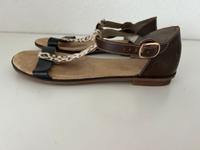 Rieker Riemchensandalen braun/schwarz/leo Gr. 38 Nordrhein-Westfalen - Neuenkirchen Vorschau