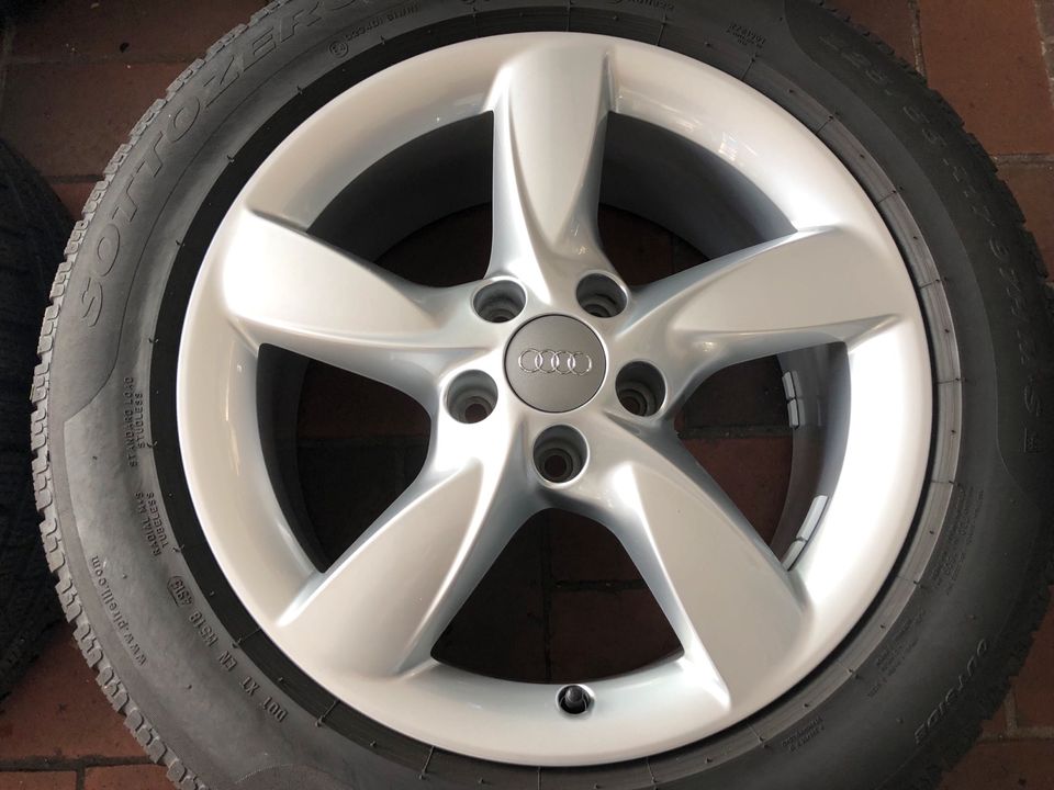 Original Audi A6 4G Felgen 17 Zoll Winterreifen 225 55 17 Pirelli in Leimen