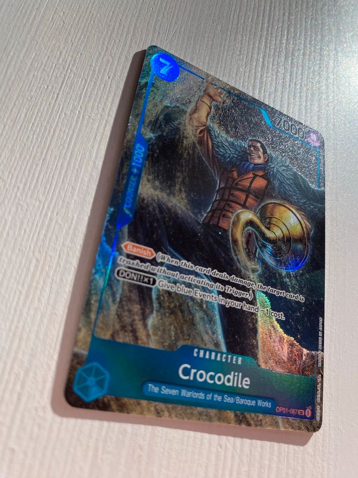 Crocodile Alt Art Karte | One Piece Card Game | Romance Dawn Holo in München