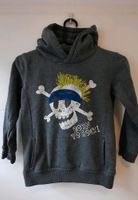 Cooler Pullover / Hoodie, grau Totenkopf, Gr. 128 Hessen - Neuberg Vorschau