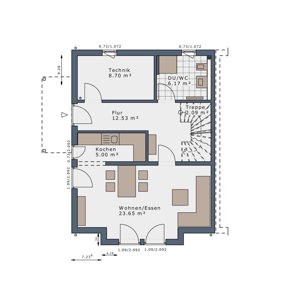 Neubau Doppelhaus von Schwabenhaus inkl. 472qm Grundstück mit 150t€ KfW Finanzierung !! in Papendorf (Rostock)