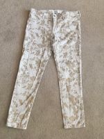 Jeans 7/8 v.Abercrombie &Fitch in Creme mit goldenen Blumen,Gr.40 Berlin - Charlottenburg Vorschau