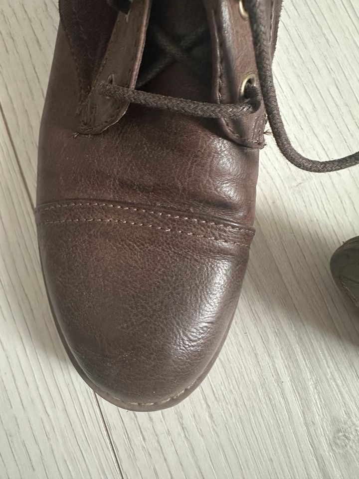 Stiefeletten Boots mit Reißverschluss Wildleder braun 38 gr in Lünen