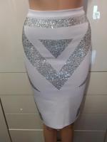 Philipp Plein Rock Weiß mit Glitzersteine Gr 36/S NEU NP 463.-€ Bayern - Zorneding Vorschau
