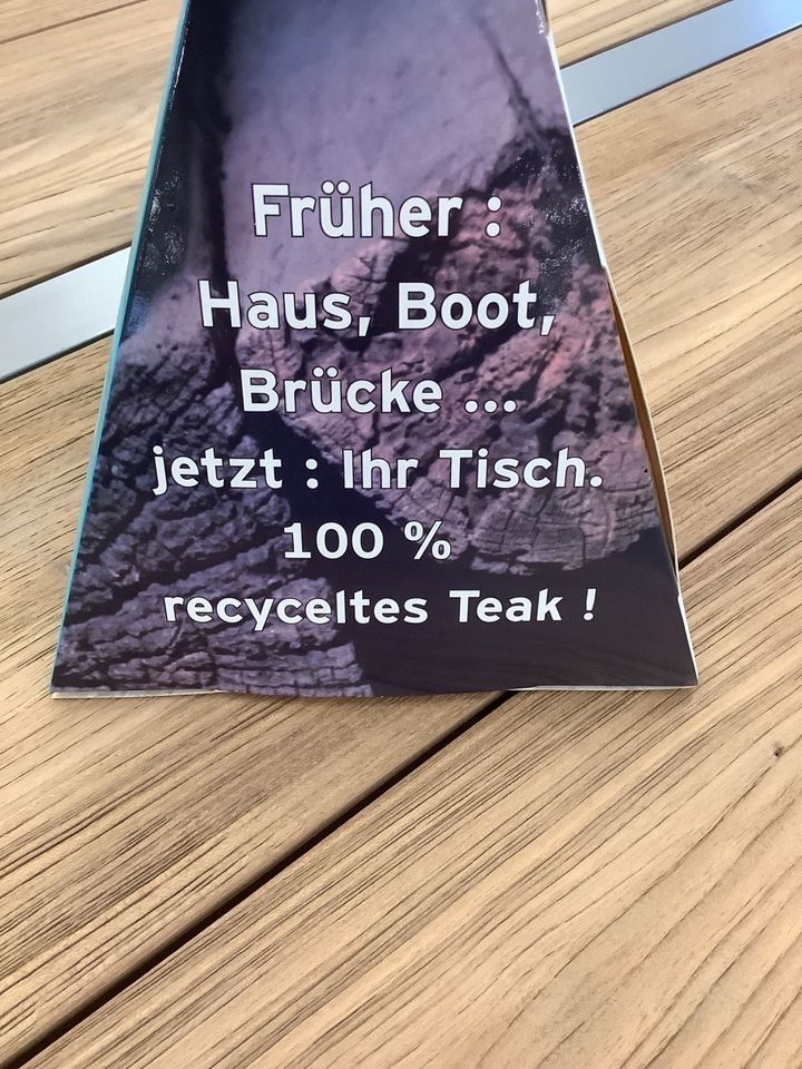-30%! Gartentisch 220x100 recyceltes Teak Edelstahl Kufengestell in Delmenhorst