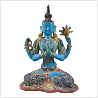 Avalokiteshvara Buddha des Mitgefühls Messing hellblau 27cm 3,1kg Hamburg-Mitte - Hamburg Billbrook Vorschau