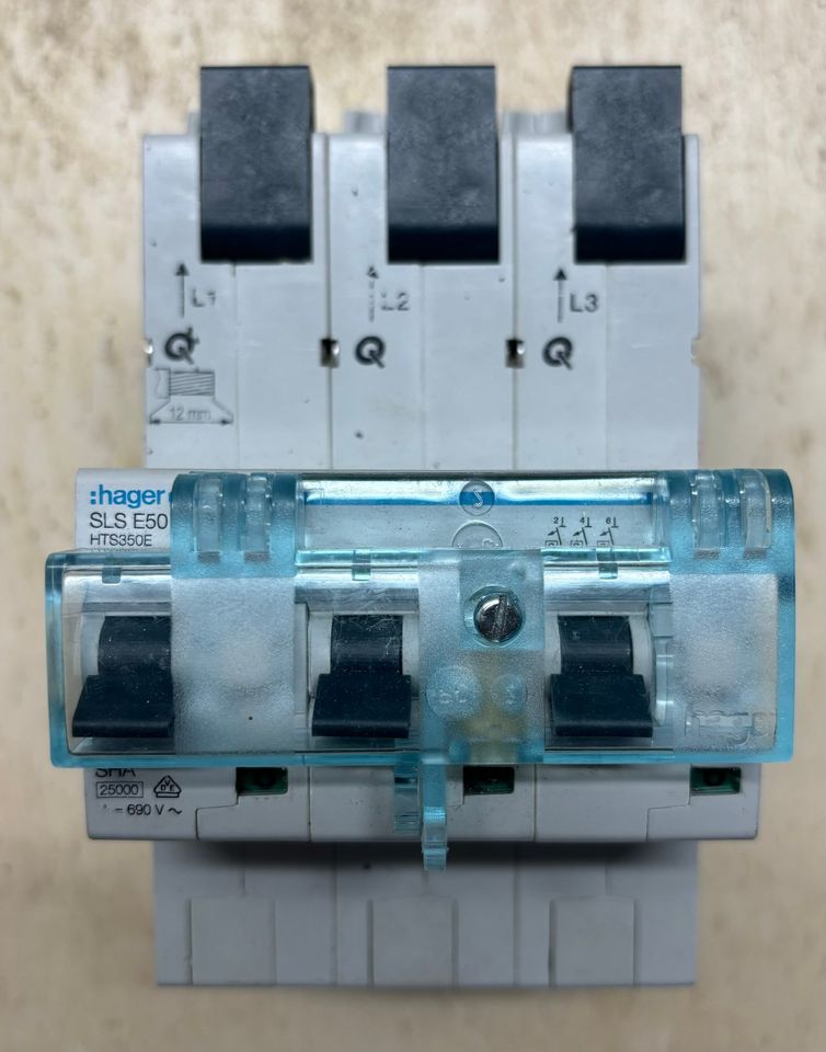 Hager SLS-Schalter, 3-polig E-Charakteristik für Sammelschiene in Eppenrod
