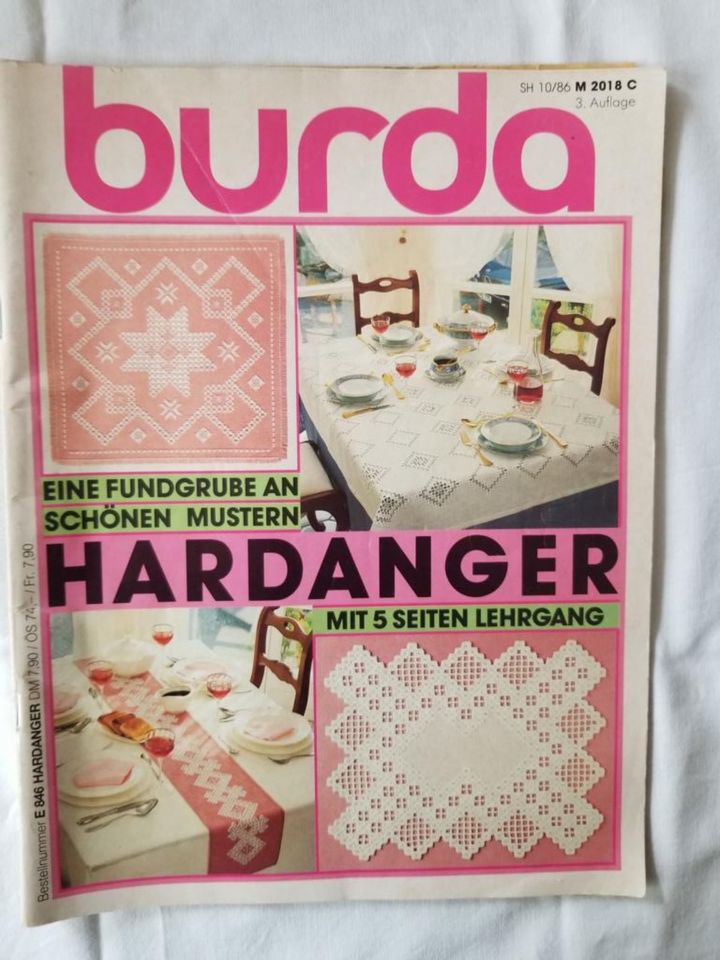 Burda Hardanger von 1986 mit Anleitung Zeitschrift in Bargteheide