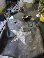 Handtasche Kunstleder grau groß mit Sterngr Wuppertal - Cronenberg Vorschau