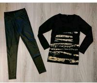 Kleiderpaket Damen Bluse/Kunstleder Hose schwarz Multiblu Gr. S Niedersachsen - Buxtehude Vorschau