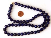 Vintage Perlenkette dunkelblau Perlen-Durchmesser 11 mm mit Ring- Hessen - Hattersheim am Main Vorschau