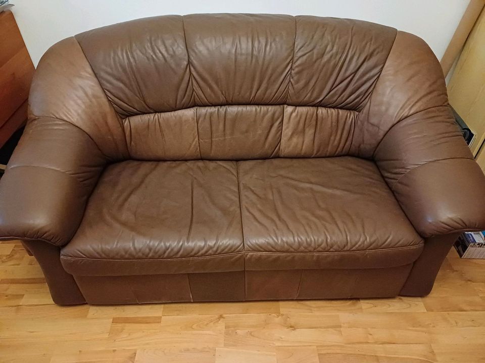 Leder Schlaf Couch Sofa ausziehbar HENNEF in Sankt Augustin