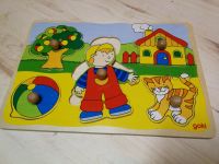 Goki Steckpuzzle aus Holz #Spielzeug #Puzzle #Kleinkind #5 Teile Bayern - Taufkirchen München Vorschau