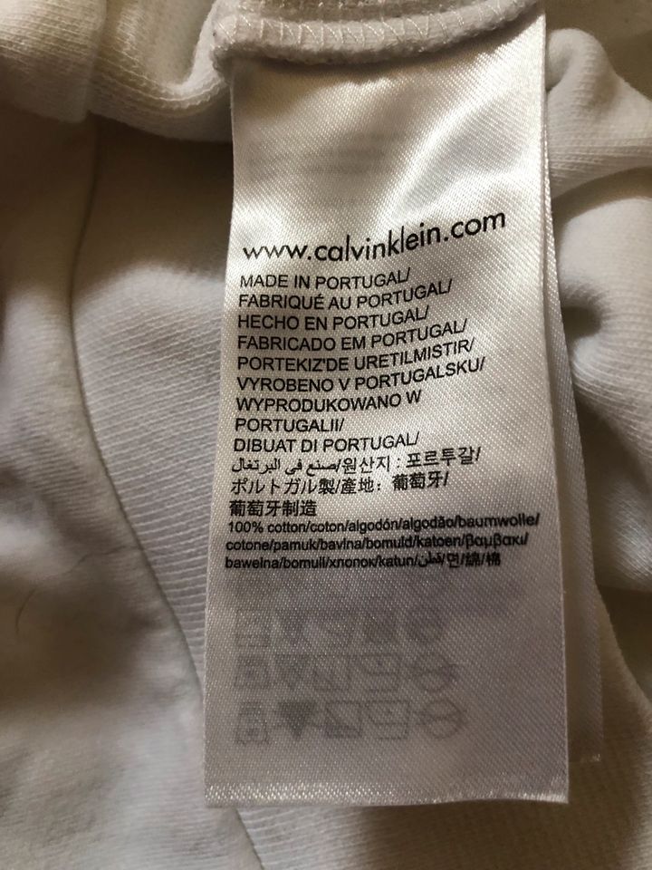 Calvin Klein Sweatshirt Herren weiß Größe XL in Centrum