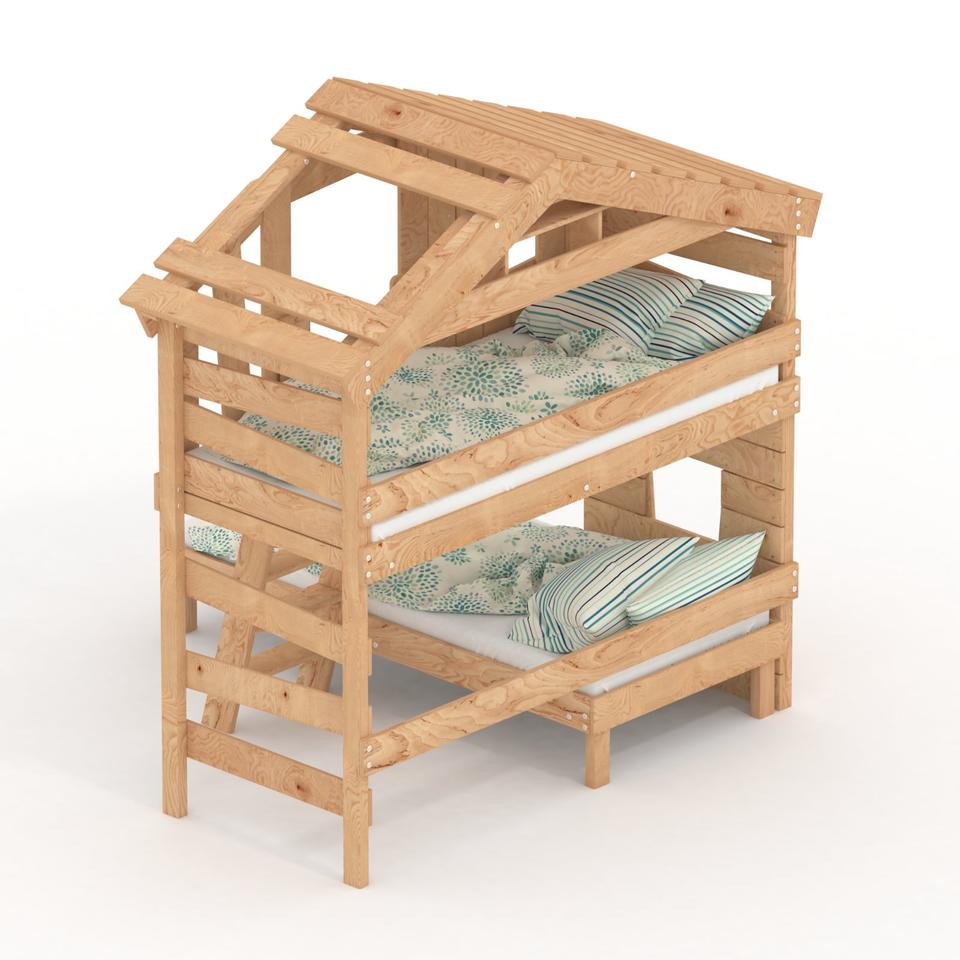 BIBEX® Jugend- Kinderbett, Hochbett, Doppelbett massiv 100% NATUR in Hamburg