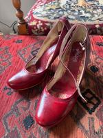Pumps High Heels Rizzo Leder Kork Riemchen Saarland - Oberthal Vorschau