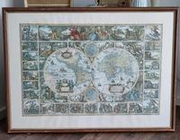 WANDBILD KUNSTDRUCK WELTKARTE 17. JHD CLAES VISCHER VINTAGE 50er Saarland - Saarlouis Vorschau