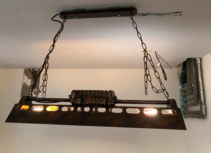 Lampe vintage Retro Bar Theke Kneipe Metall 20x80 cm neu in Niederorschel