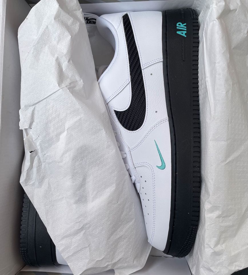 Nike Air Force 1 LV8 J22 White Washed Teal Black Neu OVP 44,5 in Berlin