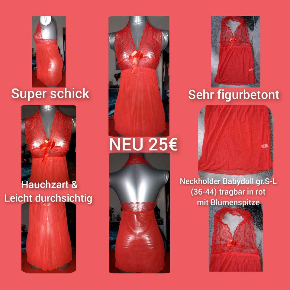 Lingerie Neckholder Babydoll gr.S-L (36-44) tragbar NEU in  Nordrhein-Westfalen - Leverkusen | eBay Kleinanzeigen ist jetzt  Kleinanzeigen