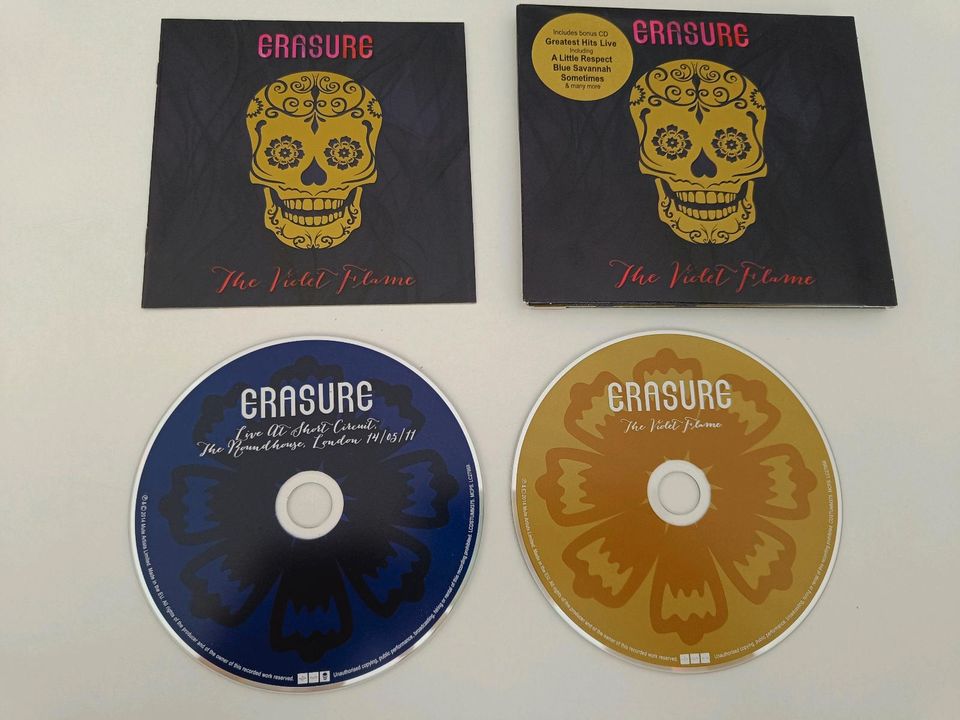 Erasure 2 x CD Album The Violet flame + Live 2011 Limited Edition in Düsseldorf