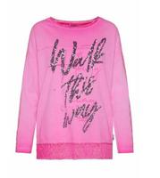Soccx Langarm Shirt pink mit Pailetten/Glitzer, Gr. L, top!!! Bayern - Puchheim Vorschau