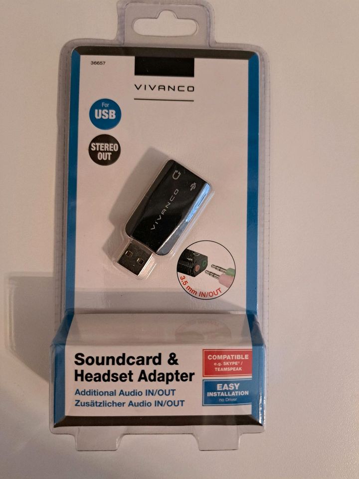 Soundcard und Headsetadapter via USB in Fischach