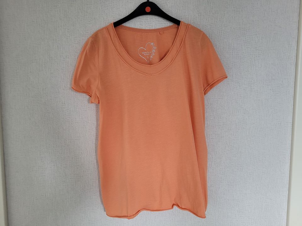Damen T-Shirt Gr. L / Gr. 40 coralle orange aprikose Laura Torell in Alsheim