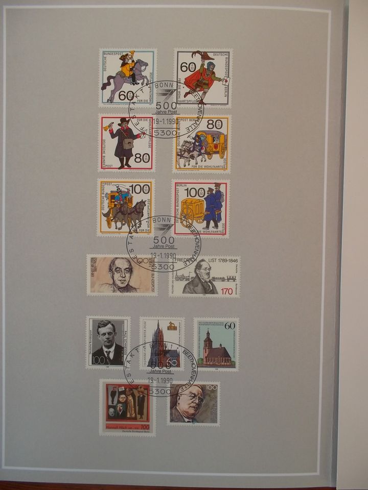 Briefmarken Klappkarte „500 Jahre Post“ in Dettenheim