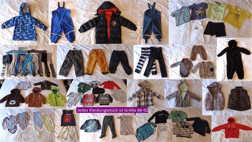 Großes Baby Kinderkleidungs Paket - 66 Teile - Jungs Gr. 86-92 in Wollersleben