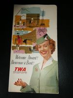 TWA Trans World Airlines International Welcome aboard Mappe 1956 Baden-Württemberg - Baden-Baden Vorschau