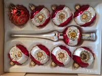 Christbaumschmuck Set Spitze 8 Kugeln antik rot weiß silber Glas Bayern - Augsburg Vorschau