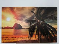 XL Bild Sonnenuntergang Strand Meer Palme 118 x78 Bayern - Ansbach Vorschau