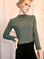 Pull & Bear Pullover Crop Bauchfrei Gerippt Rollkragen Olivgrün M Bergedorf - Hamburg Lohbrügge Vorschau