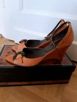 Baldini Italy Designer Leder Wedges Peeptoe orange Gr 38 NP € 360 Rheinland-Pfalz - Linz am Rhein Vorschau