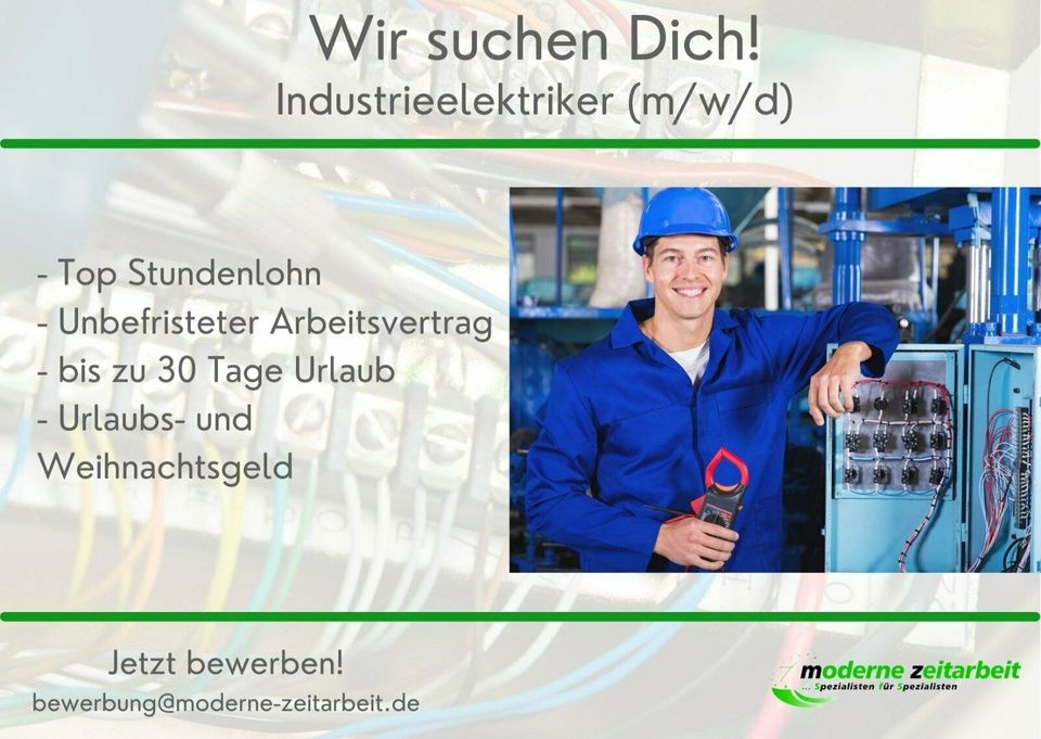 Industrieelektriker (m/w/d) AB 16 € Stundenlohn in Cappeln (Oldenburg)